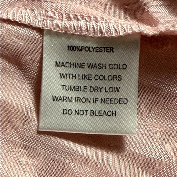 BLUE BLOSSOM button front pink fringe textured top XL NWT - Picture 8 of 9